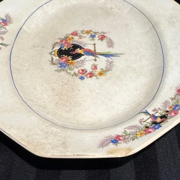 Vintage China Penn Parrot Serving Platter - Picture 10 of 16